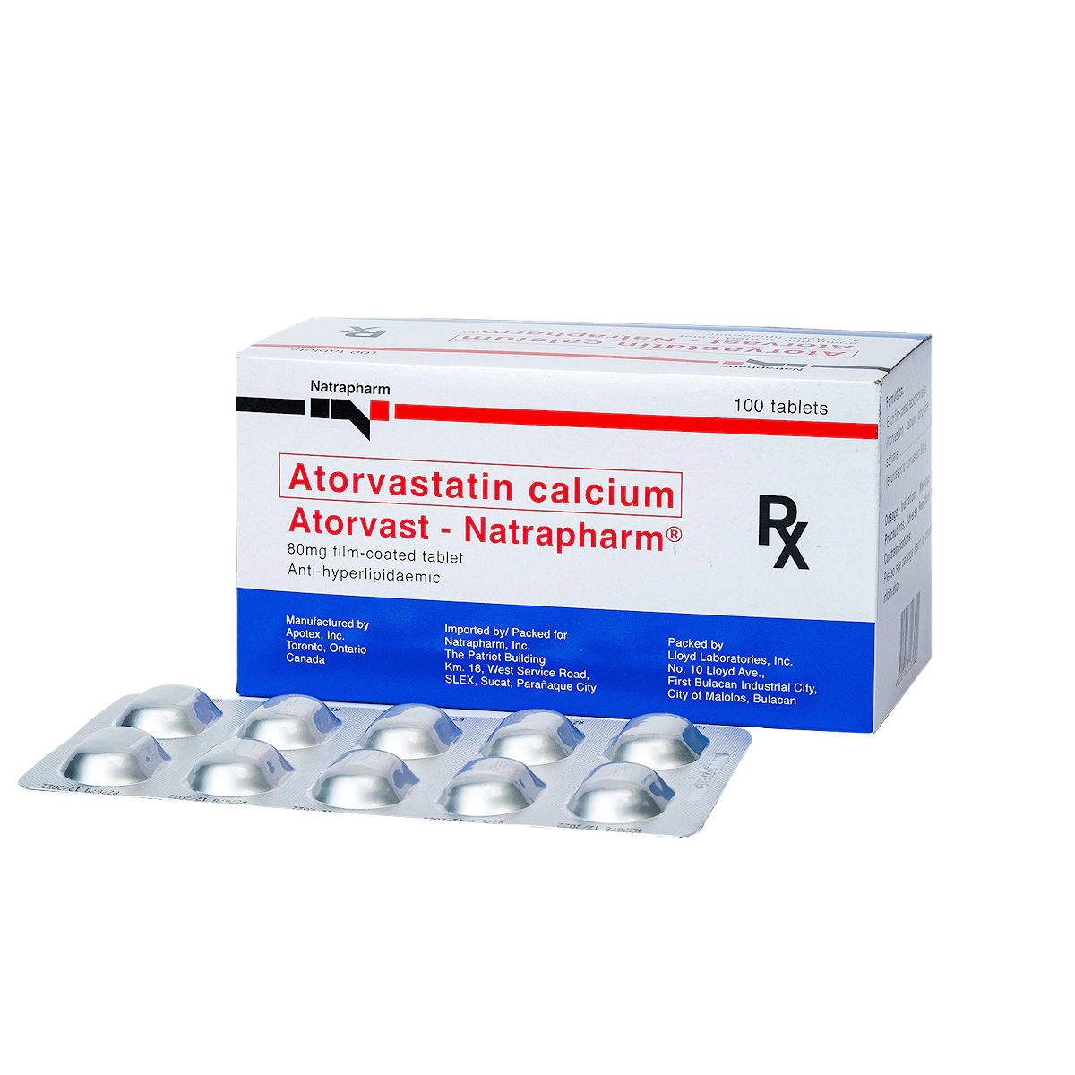 Atorvast-Natrapharm Film-Coated Tablet 80mg