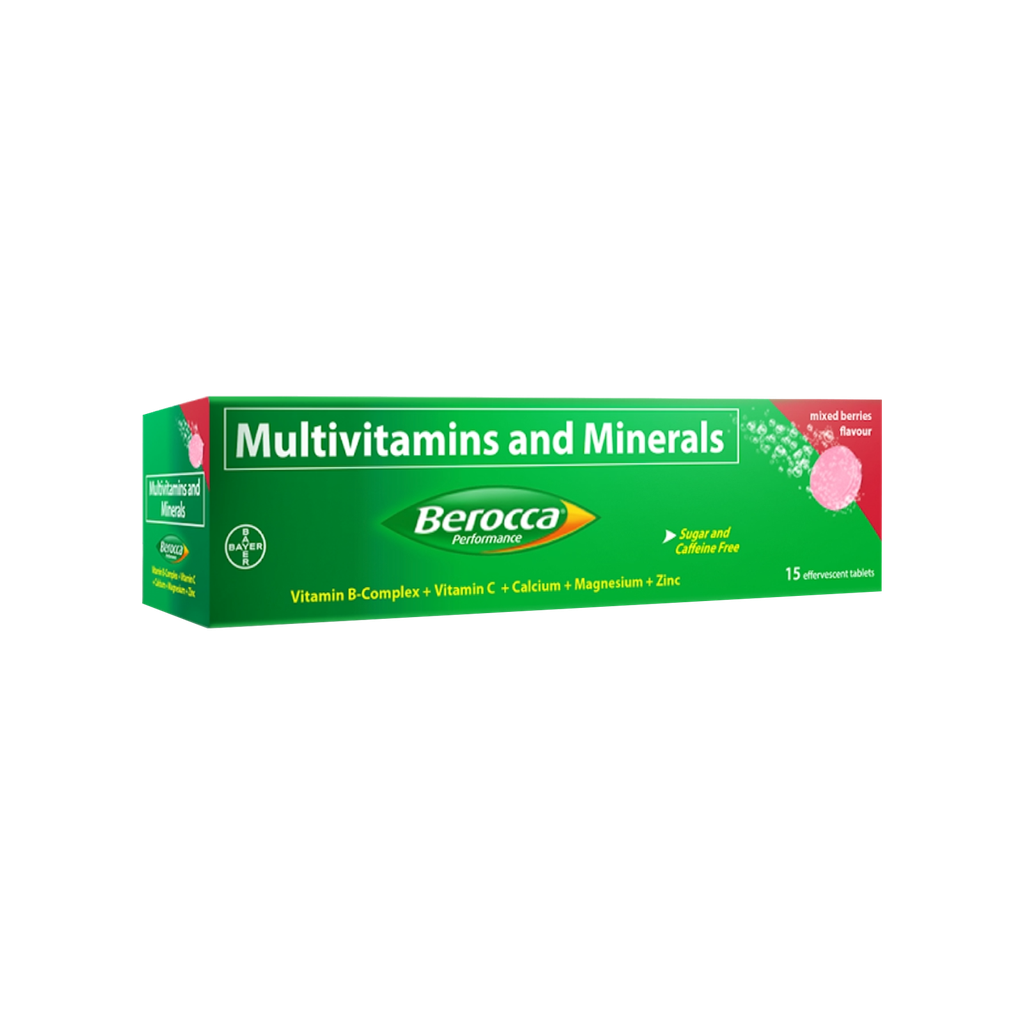 Berocca Mixed Berries Energy Vitamins Effervescent 15's