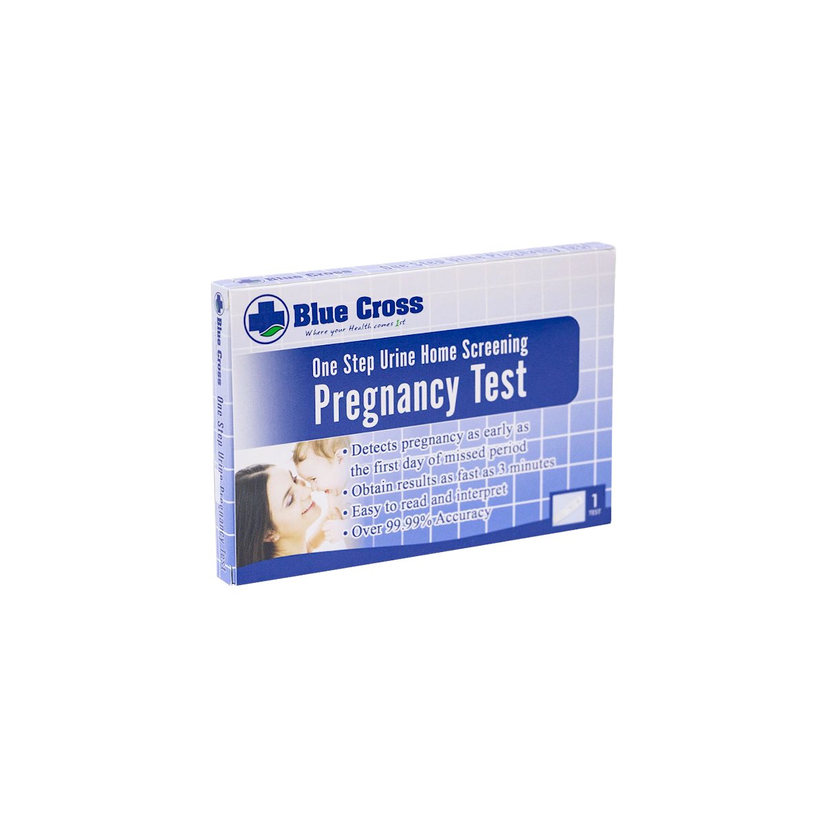 Blue Cross Urine Pregnancy Test Deluxe Plate 1'