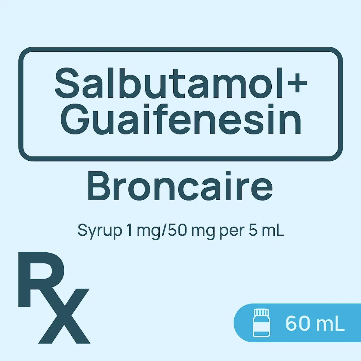 Broncaire Expectorant Syrup 1 mg/50mg/5mL 60mL
