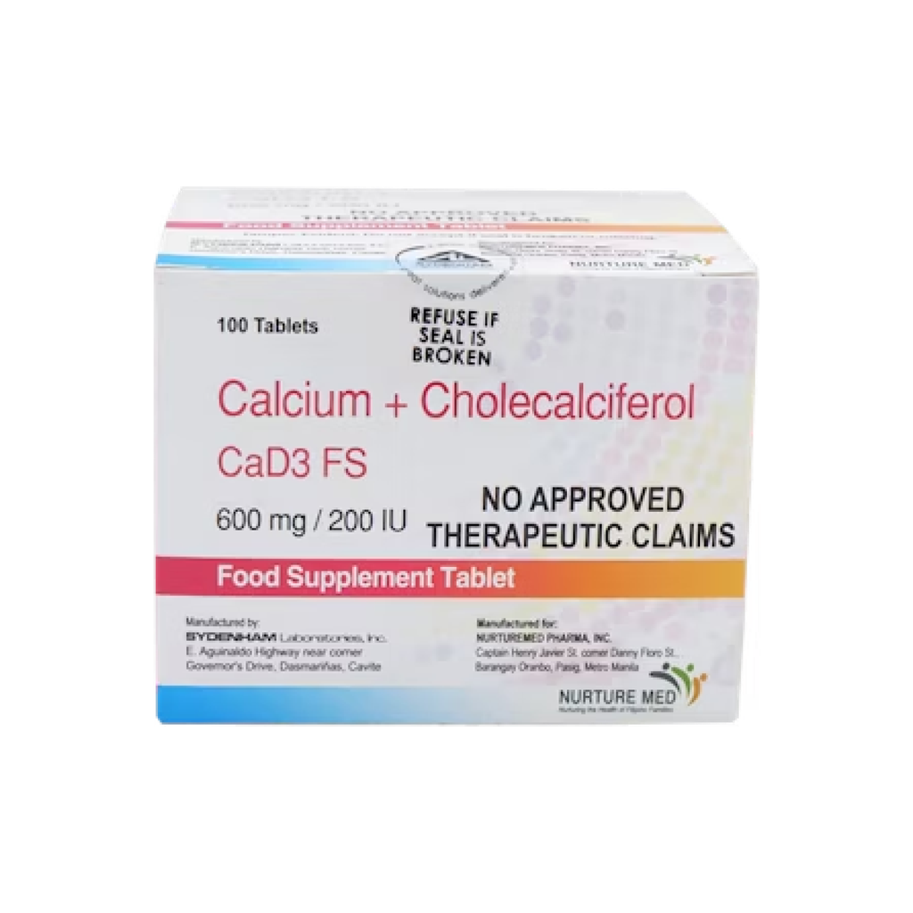 CaD3 Fs 600mg 200IU Tablet