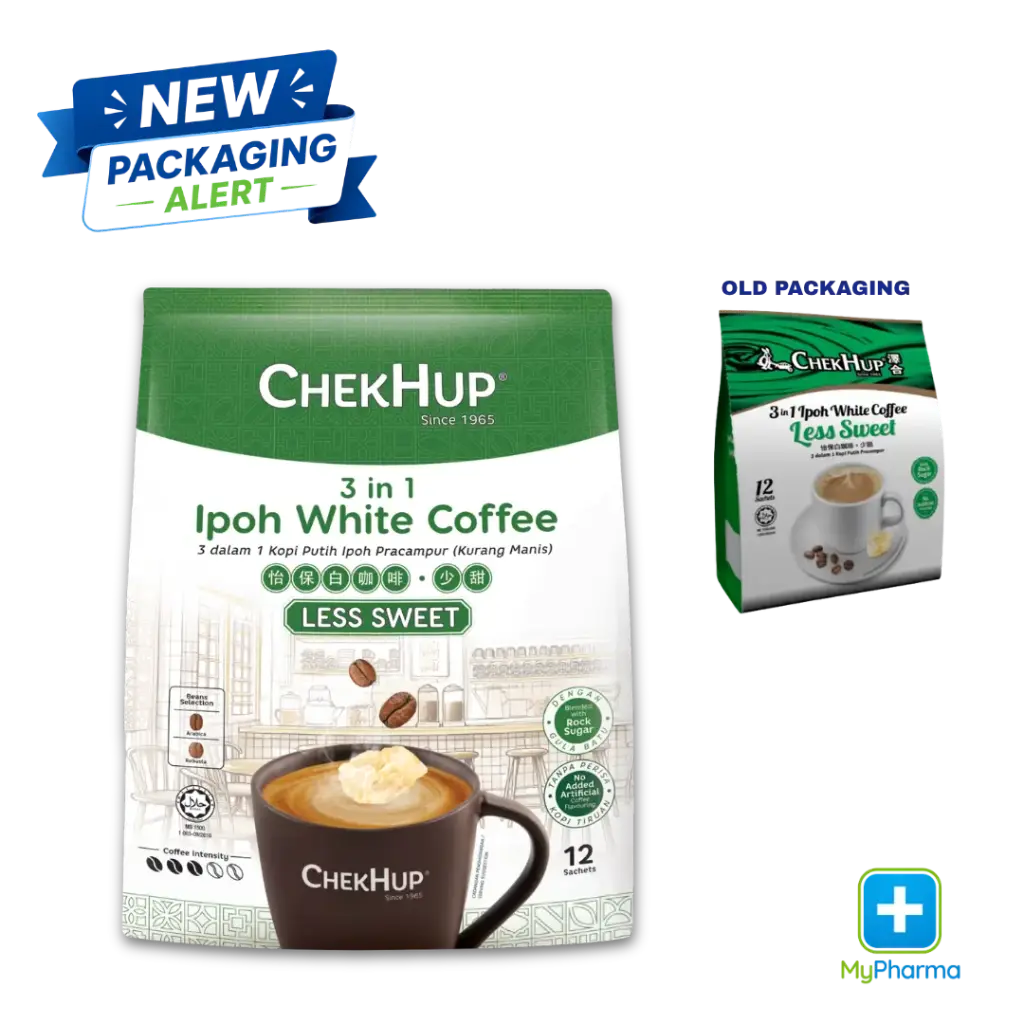 Chek Hup 3 In 1 White Coffee - Less Sweet 12's