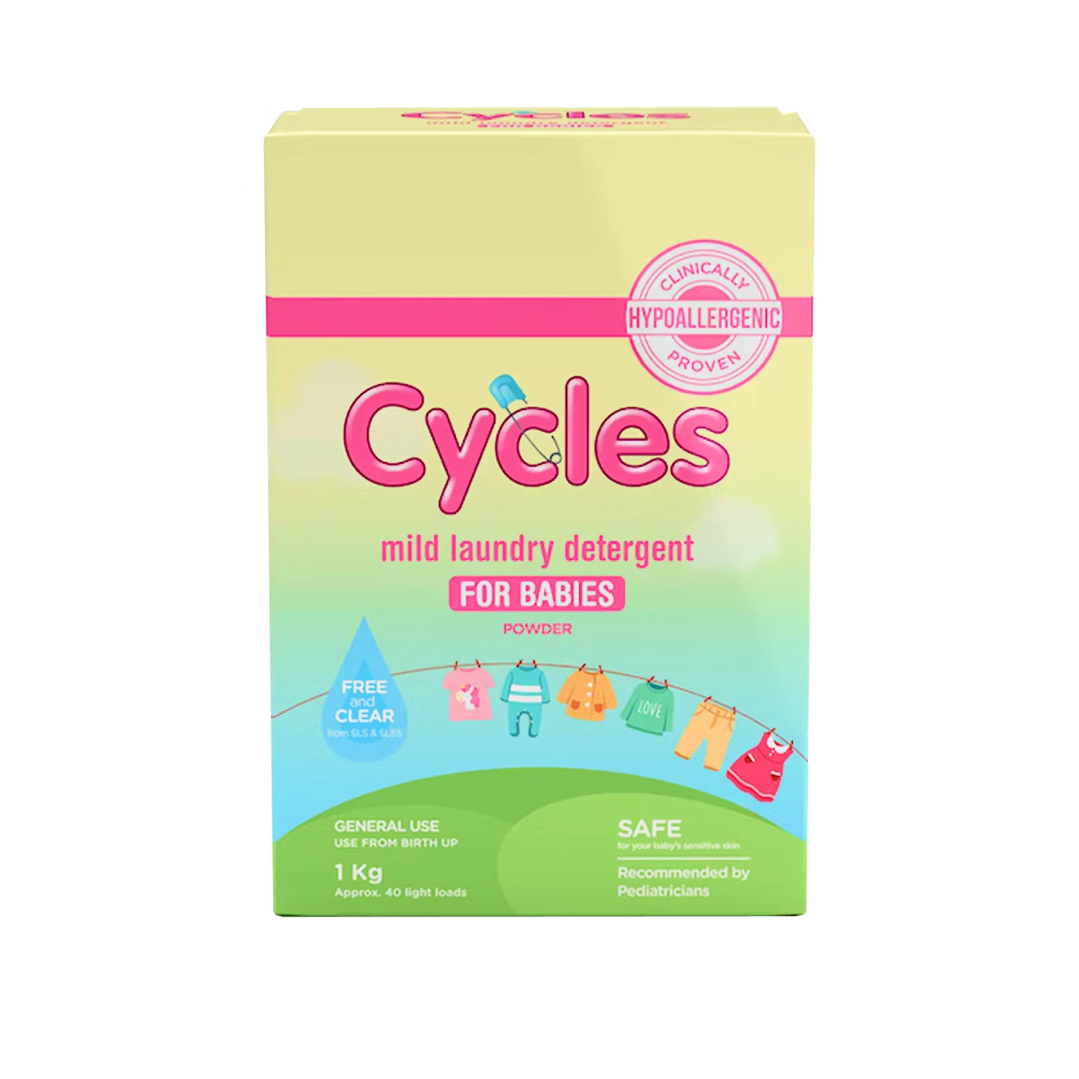 Cycles Mild Laundry Powder Detergent 1Kg