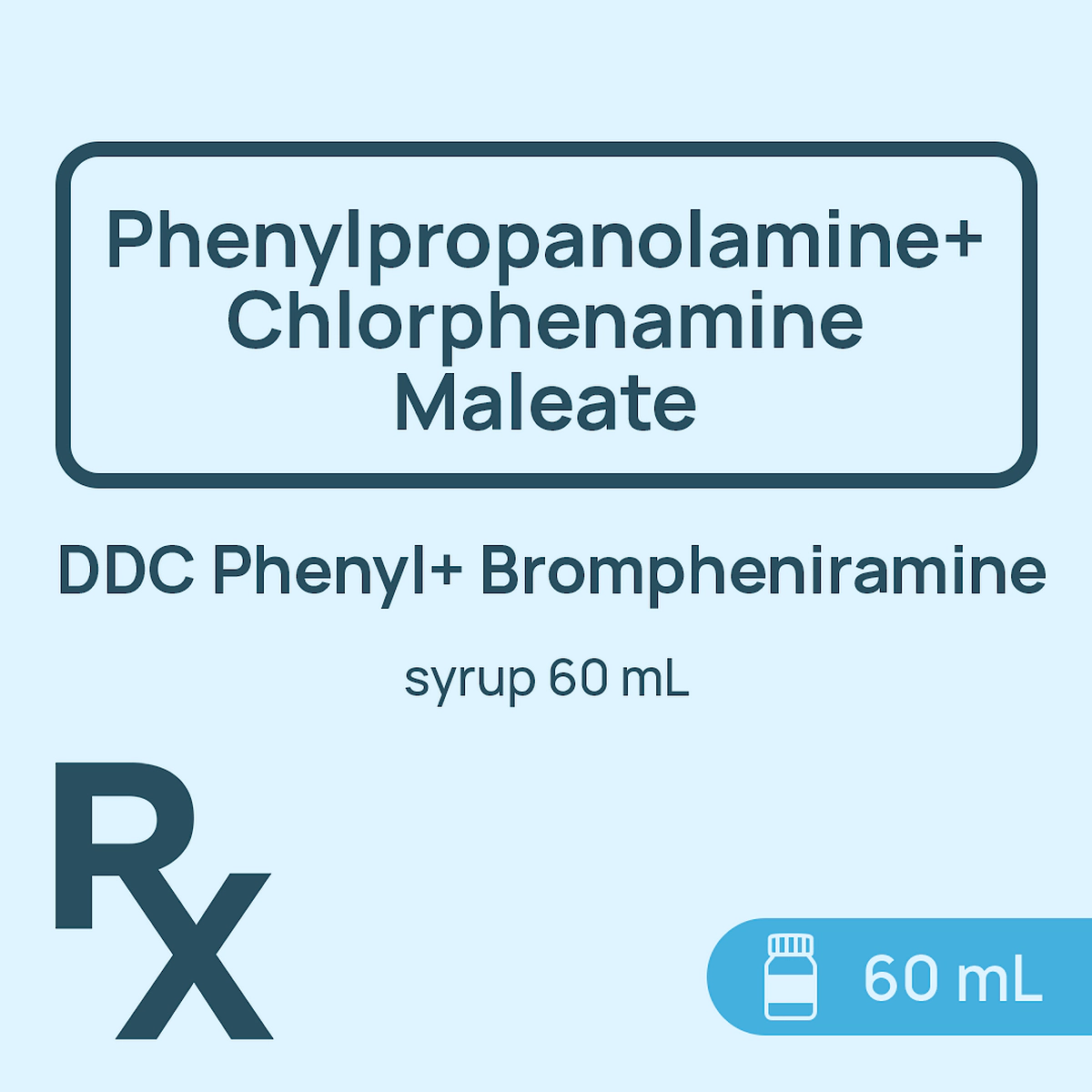 Dyna Drug Phenylpropanolamine + Brompheniramine Syrup 60mL