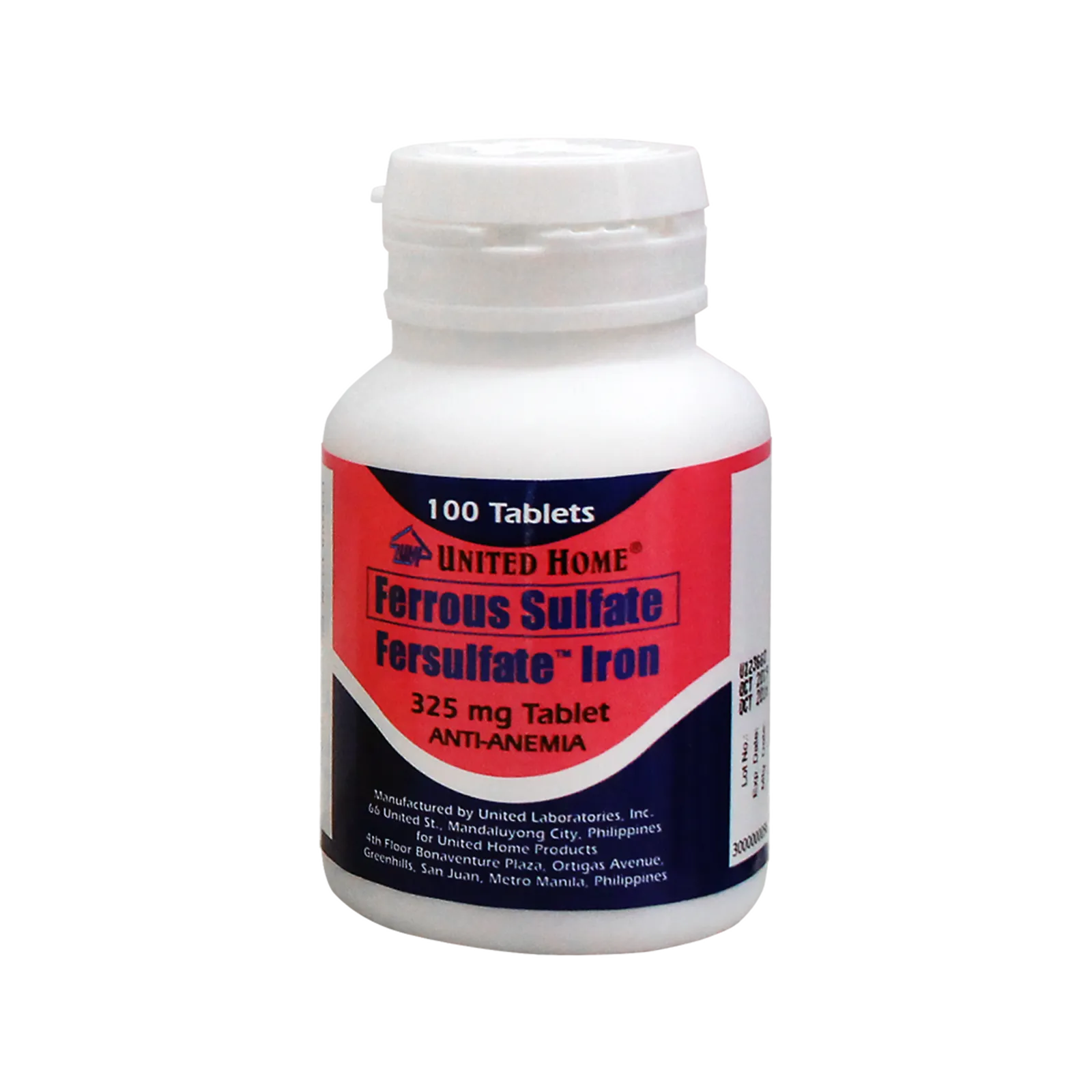 United Home Ferrous Sulfate Tablet 100's