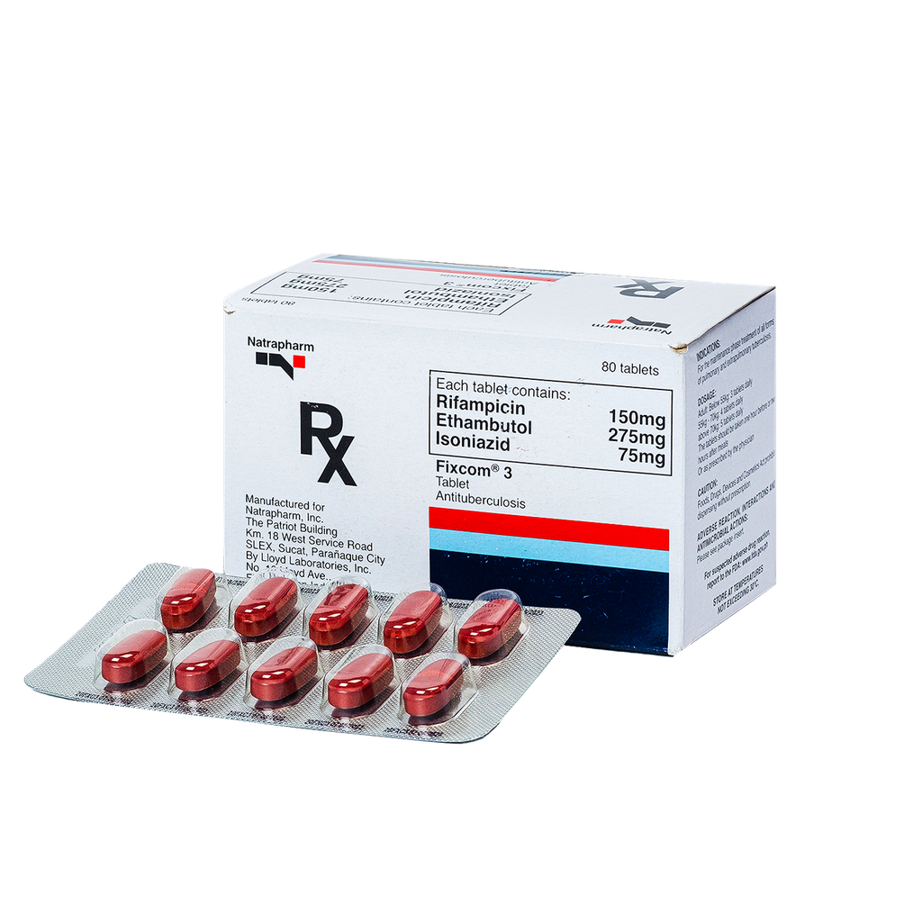 Fixcom 3 Film-Coated Tablet 150mg/75mg/275mg