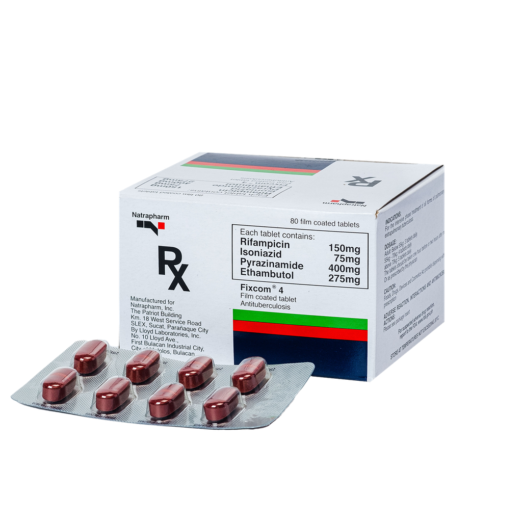 Fixcom 4 Film-Coated Tablet 150mg/75mg/400mg/275mg