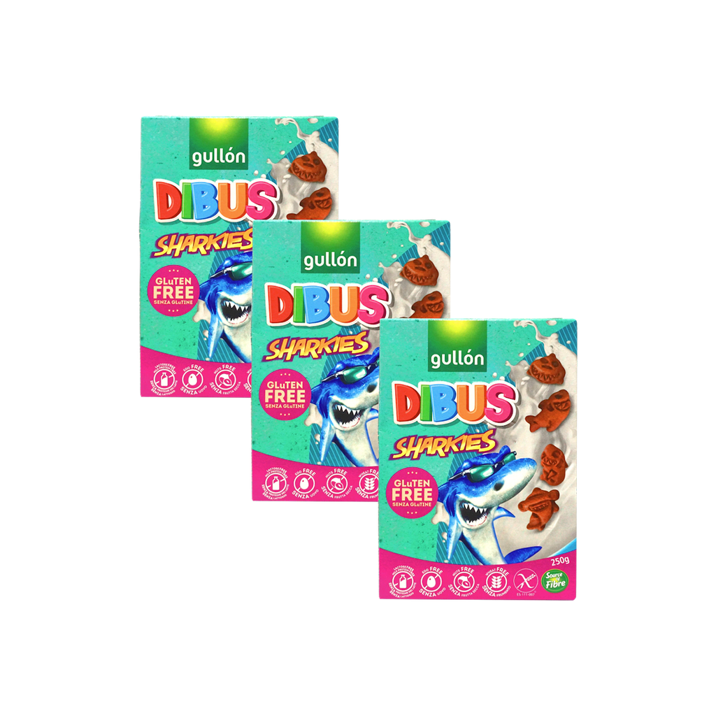 Gullón Gluten Free Dibus Sharkies Sin Gluten 250G (Bundle Of 3)