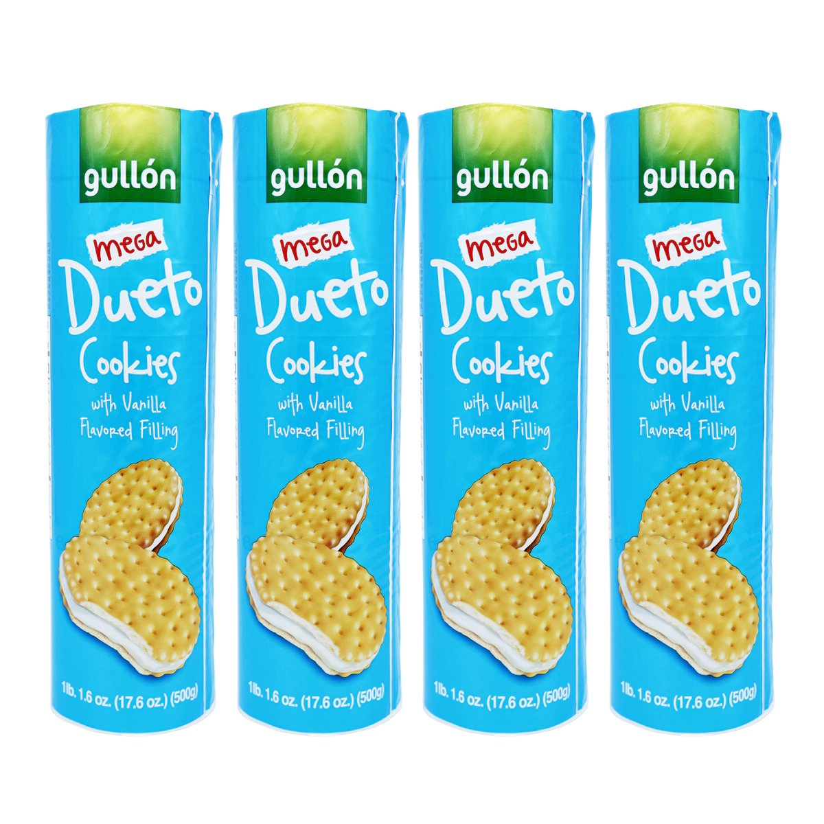 Gullón Mega Cookies-Vanilla (Bundle Of 4)