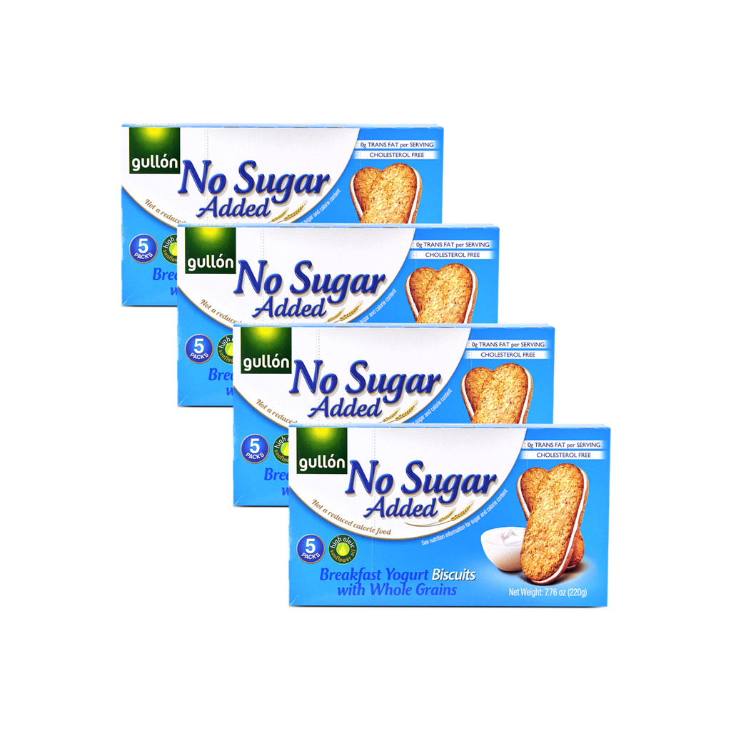 Gullón No Added Sugar Yogurt Sandwich Biscuit 220G (Bundle Of 4)
