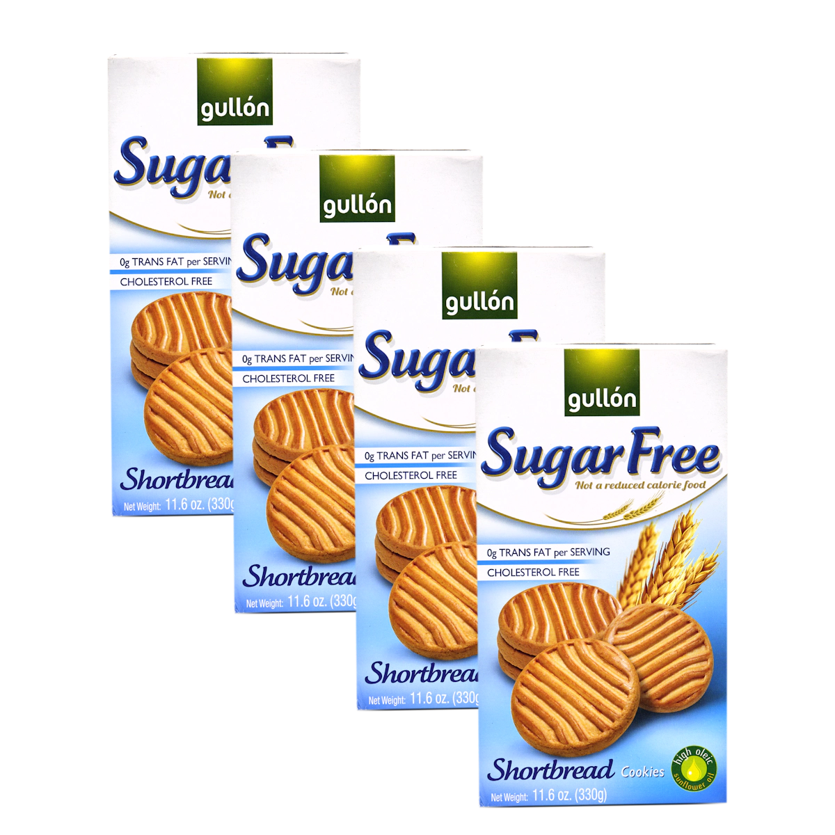 Gullón Sugar Free Shortbread 330G (Bundle Of 4)