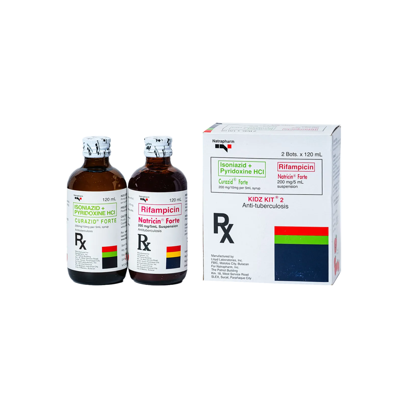 Kidz Kit 2 Liquid 200mg/5mL (Natricin Forte) + 200mg/10mg/5mL (Curazid Forte)