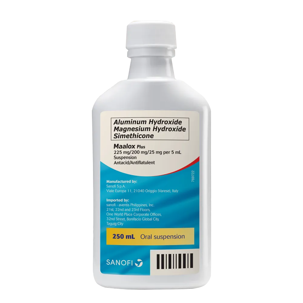 Maalox Plus 250mL 8.75g Suspension