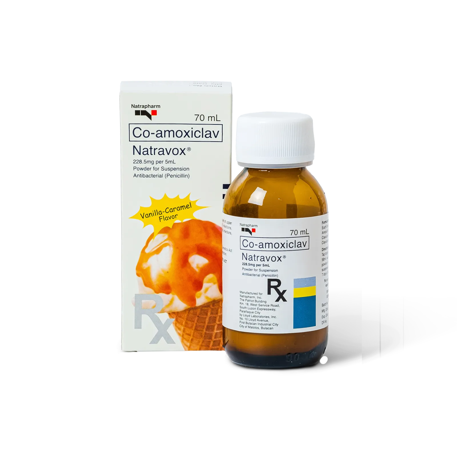 Natravox Oral Suspension 200mg/28.5mg/5mL 70mL