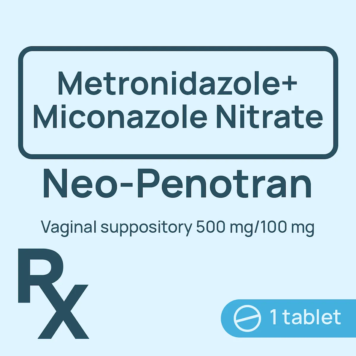 Neo-Penotran Vaginal Suppository 500mg/100mg