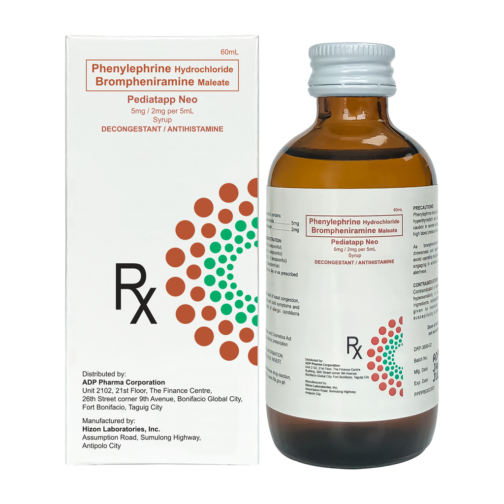 Pediatapp Neo 5mg/2mg Per 5mL Syrup 60mL