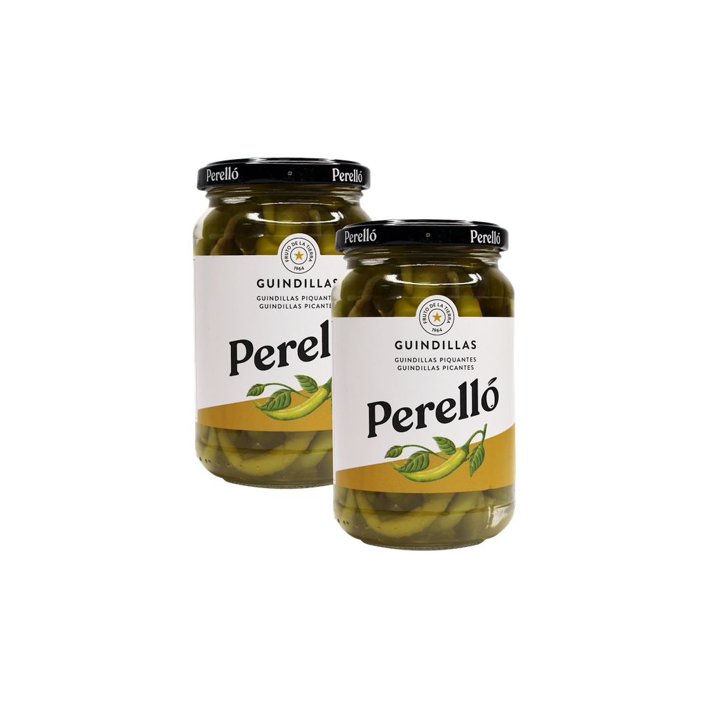 Perello Spanish Hot Peppers Guindillas Picantes 345g (Bundle Of 2)