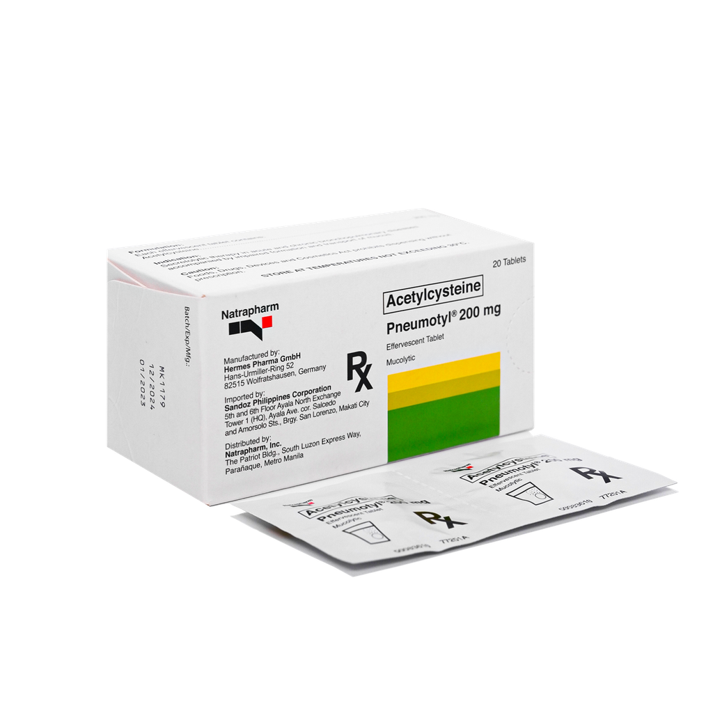 Pneumotyl 200mg Effervescent Tablet