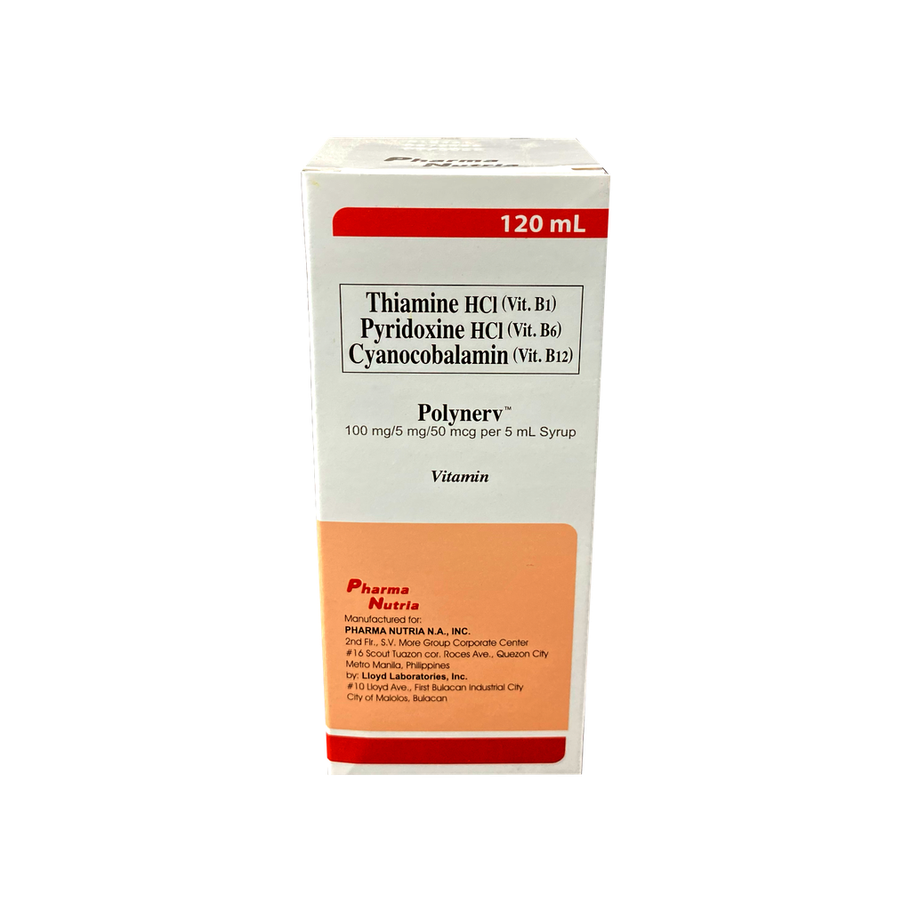 Polynerv 100mg/5mg/50mcg Per 5mL Syrup