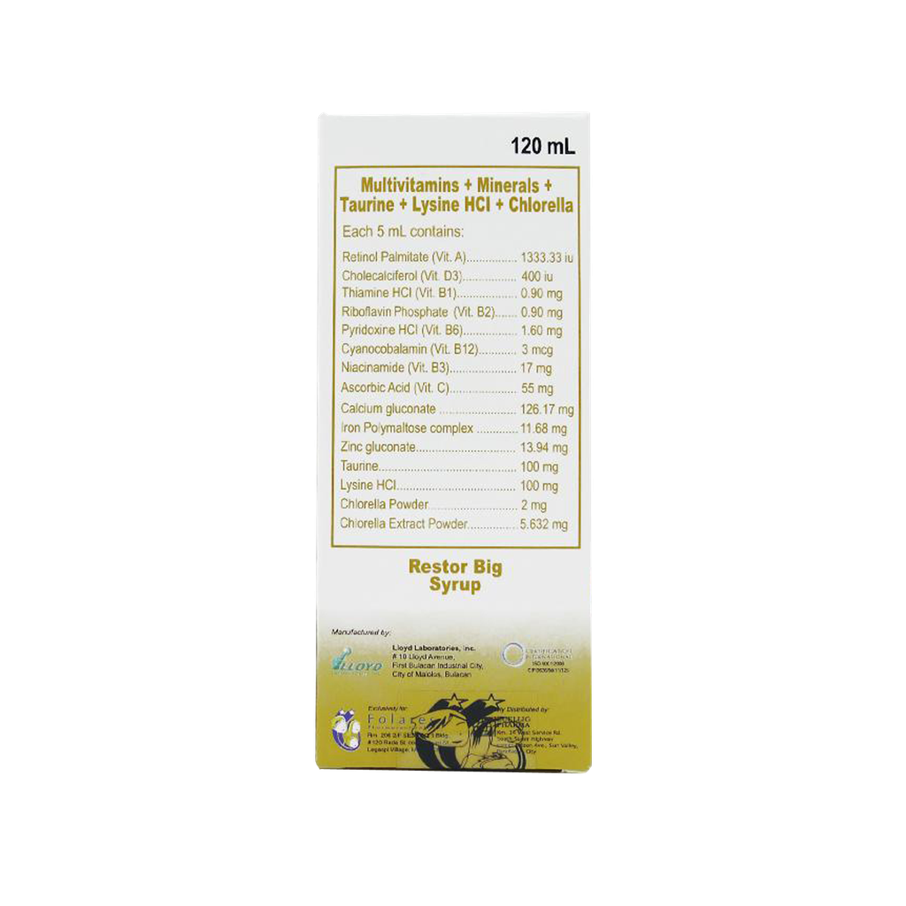 Restor Big Ef Syrup 120mL