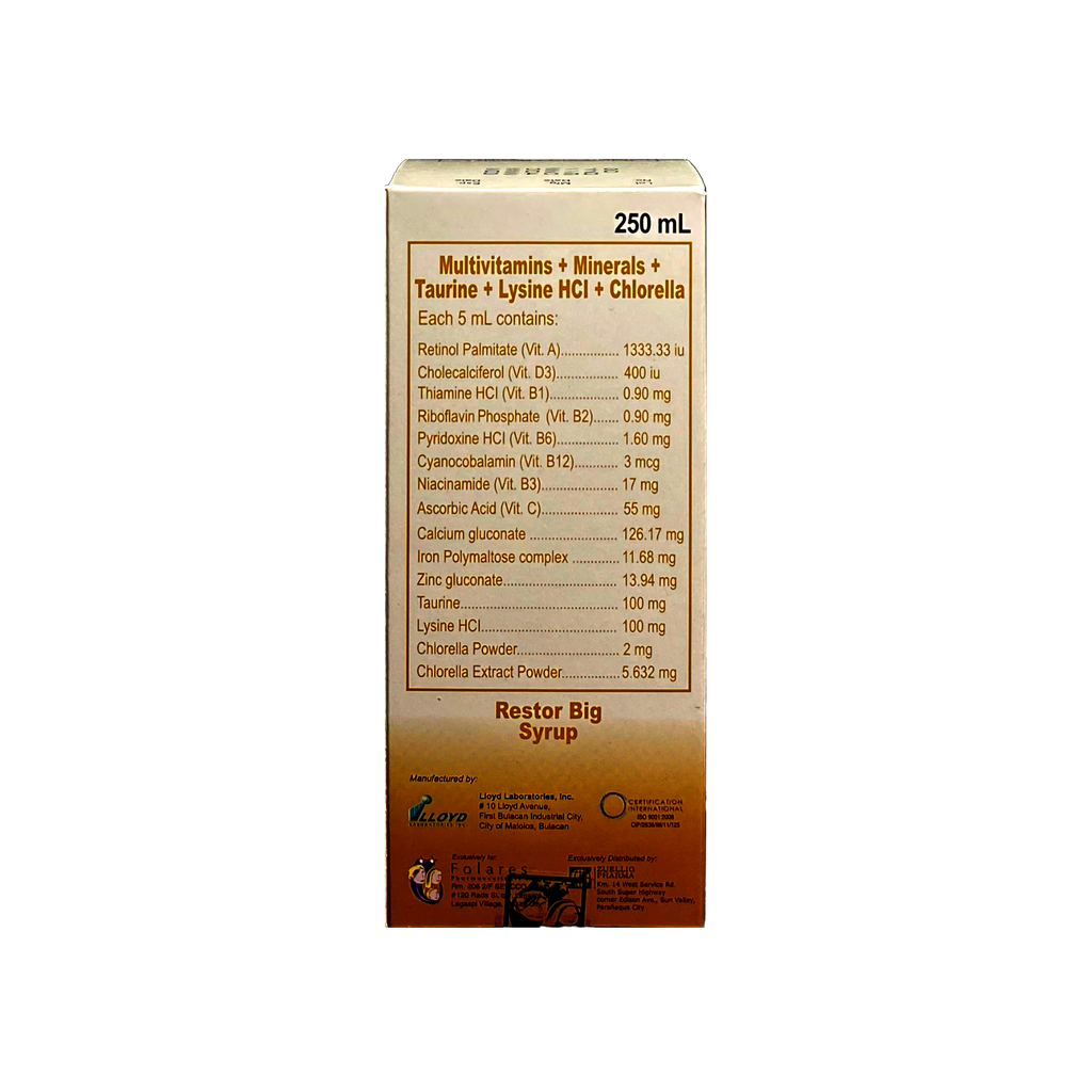 Restor Big Ef Syrup 250mL