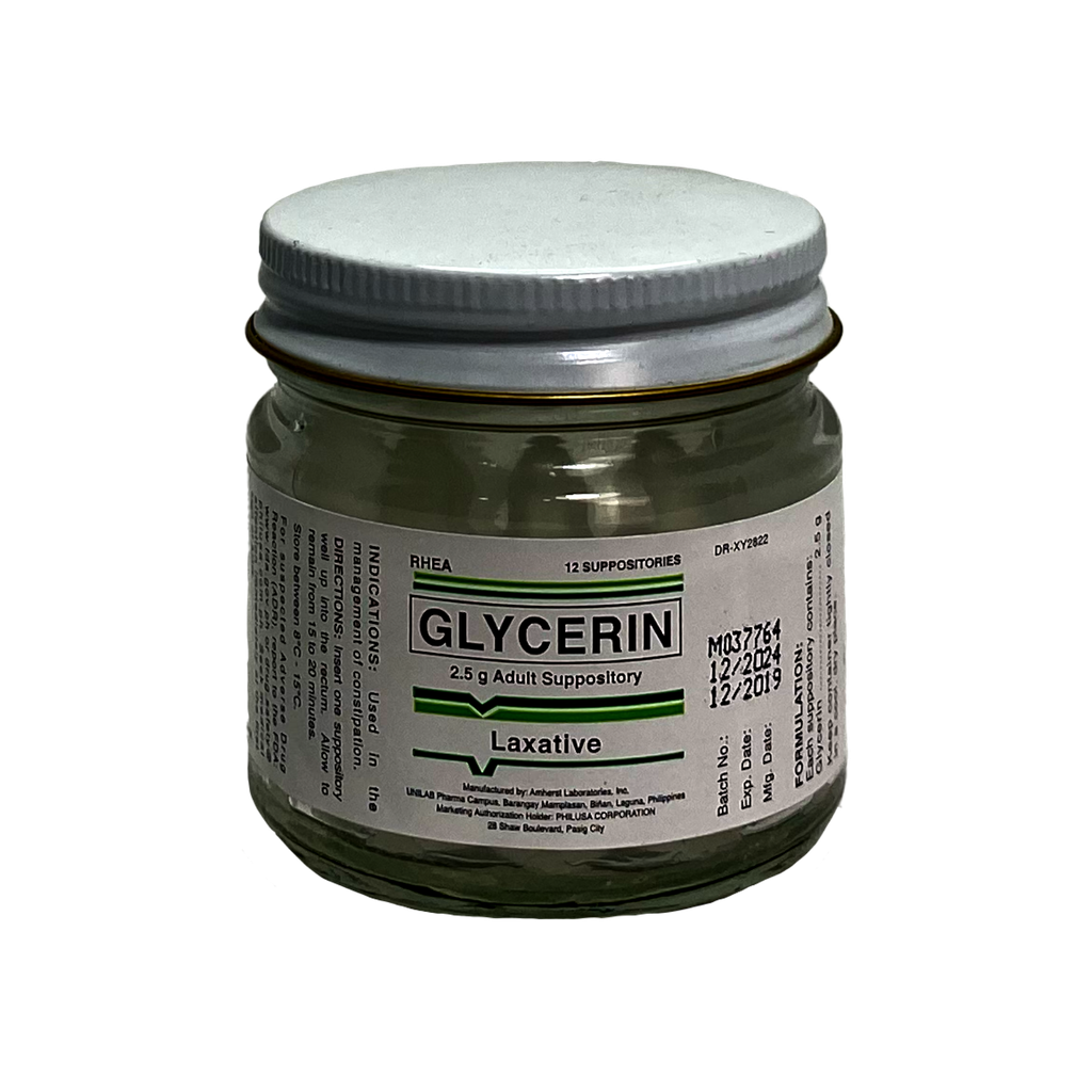 Rhea Glycerine Suppository Adult 12's