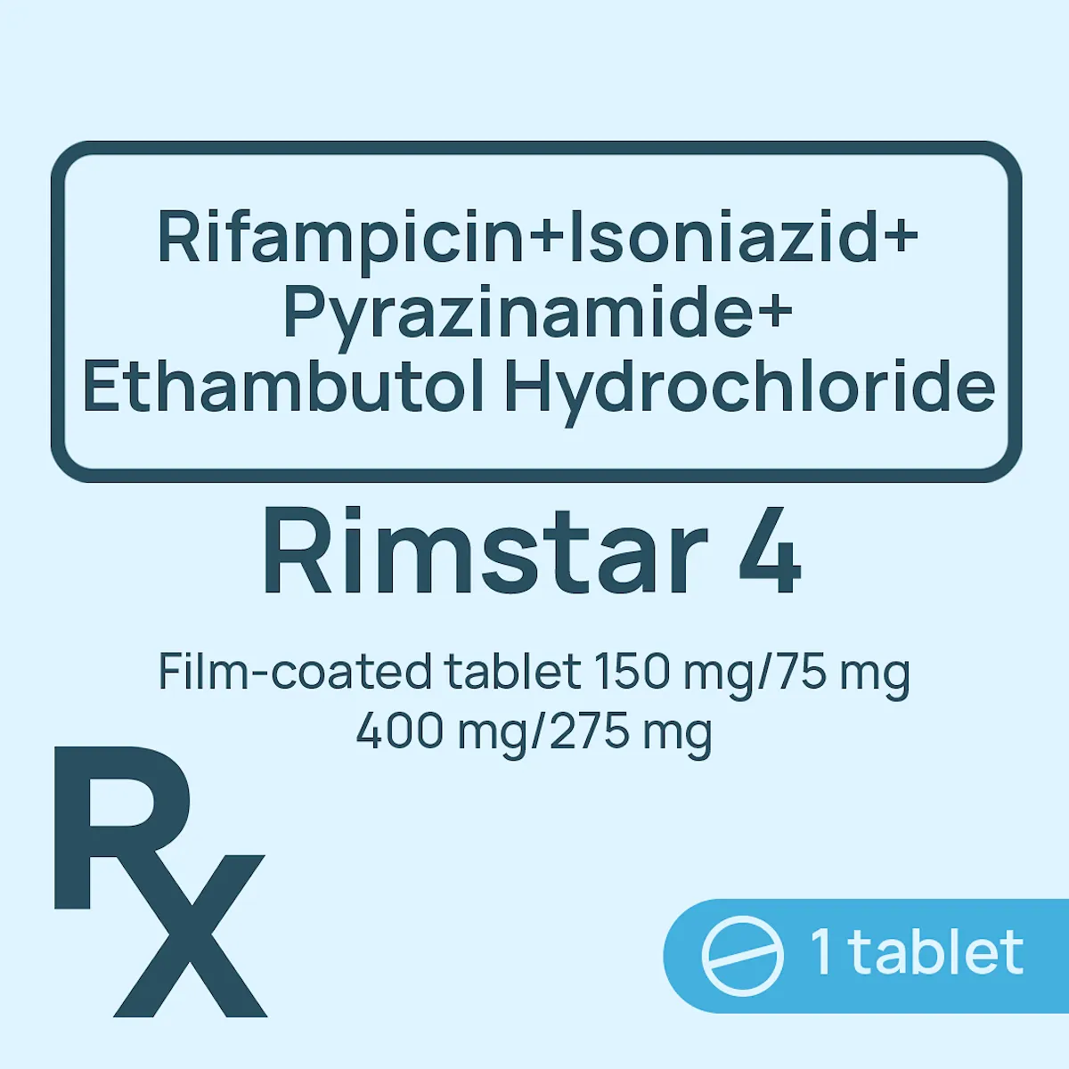 Rimstar 4 Film-Coated Tablet 150mg/75mg/400mg/275mg