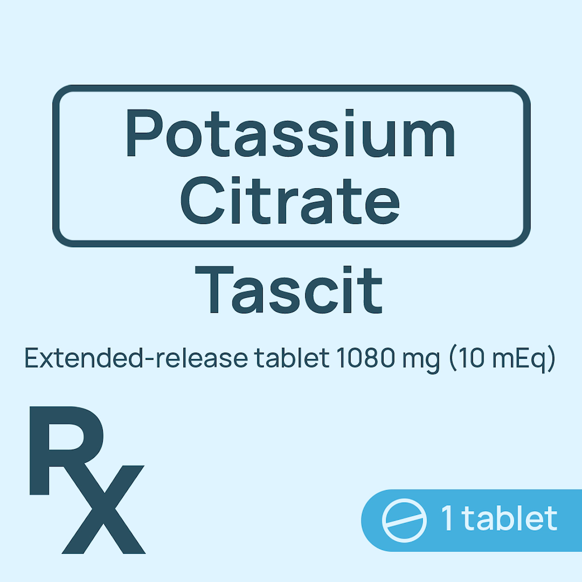 Tascit Extended-Release Tablet 1080mg (10Meq)