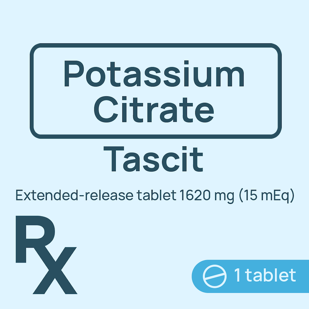 Tascit Extended-Release Tablet 1620mg (15Meq)