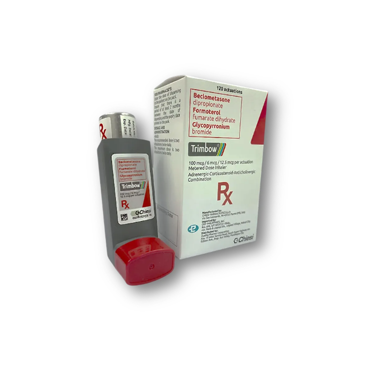 Trimbow 100mcg/6 mcg/12 .5mcg Per Actuation Metered Dose Inhaler