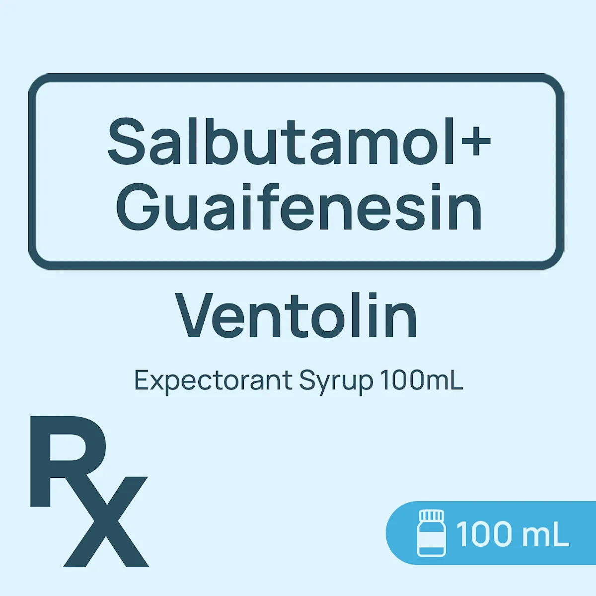 Ventolin Expectorant Syrup 50mg/5mL 100mL