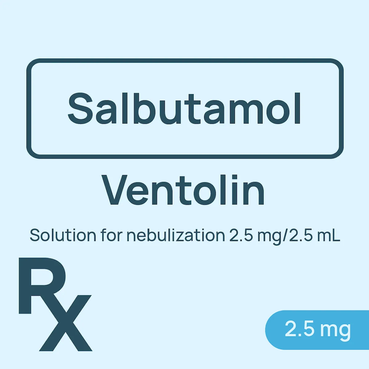 Ventolin Solution For Nebulization 2.5mg/2.5mL