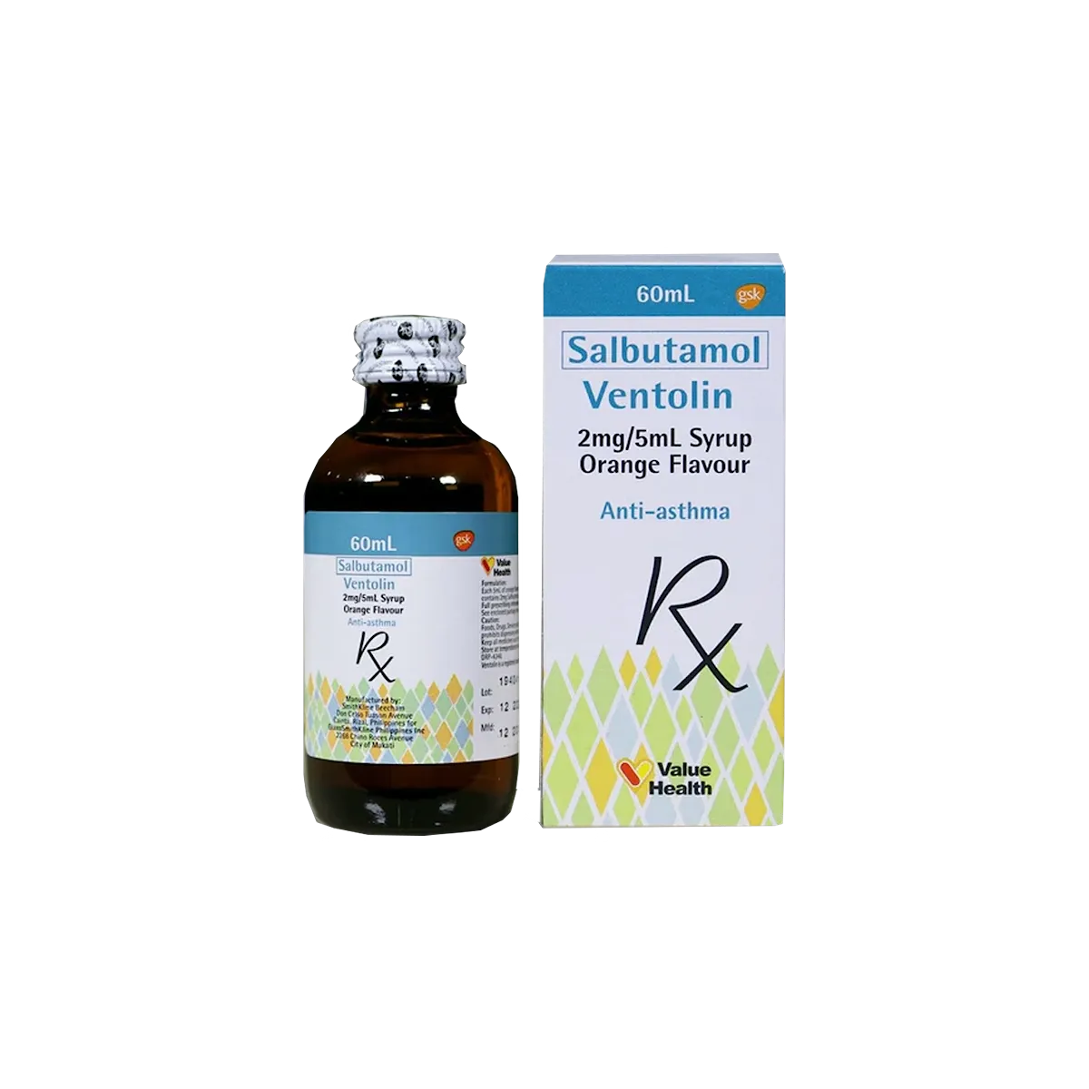 Ventolin Syrup 2mg/5 mL 60mL