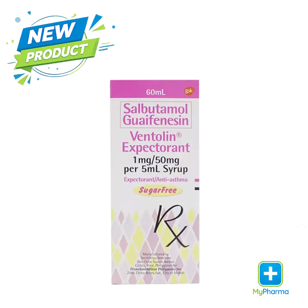 Ventolin Expectorant Syrup 1mg/50 mg per 5mL 120mL