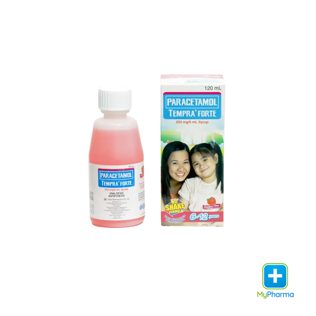 Tempra Forte Syrup 120mL Strawberry Flavor