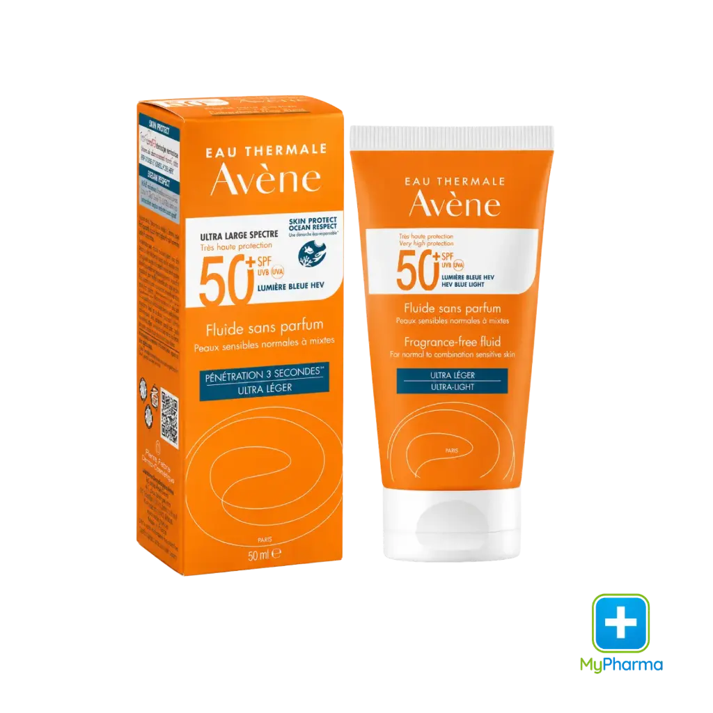 Avene Fragrance Free Fluid Very High Protection SPF50+ 50mL