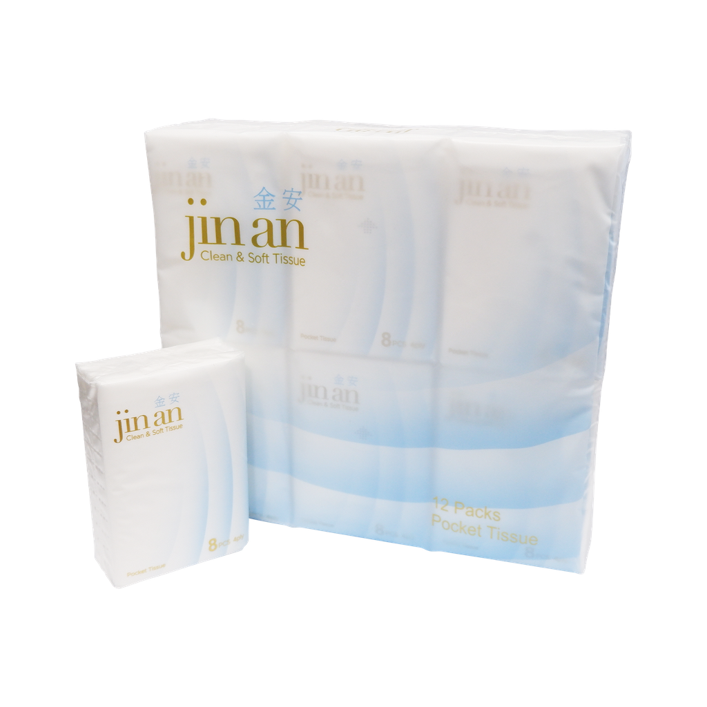 Jin An Clean & Soft Tissue Pocket Pack of 12's
