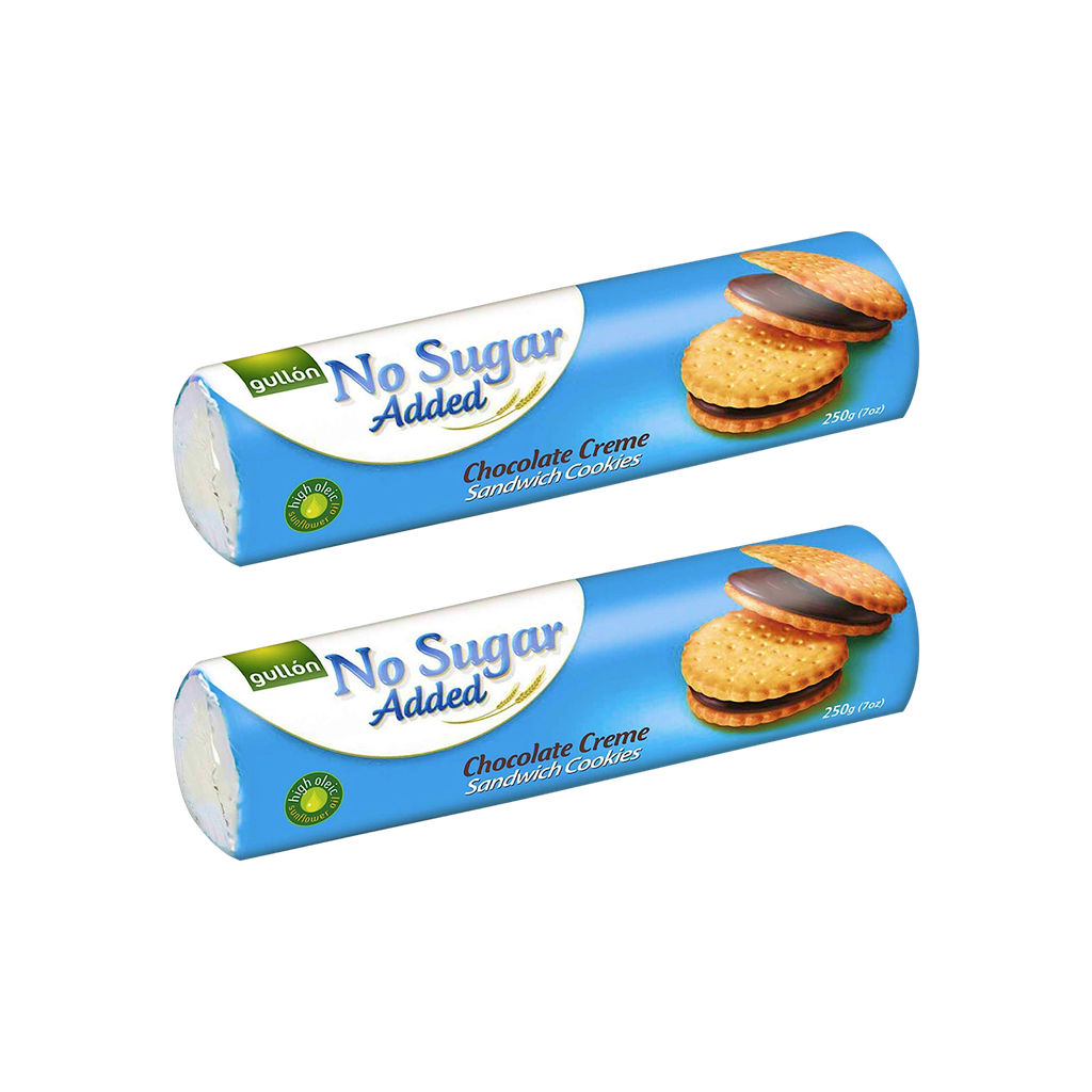 Gullon No Added Sugar Chocolate Sandwich Biscuit 250g