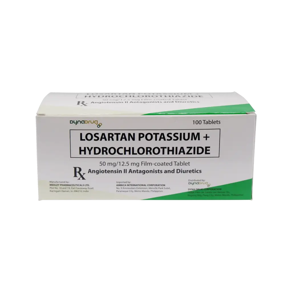 Dyna Drug Losartan + Hydrochlorothiazide Film-Coated Tablet 50mg/12.5mg 