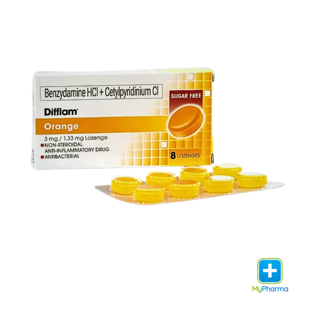 Difflam Lozenge Orange 8's   