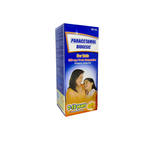 [10009370] Biogesic Paracetamol 250mg/5 mL Orange-Flavored Oral Suspension 60mL