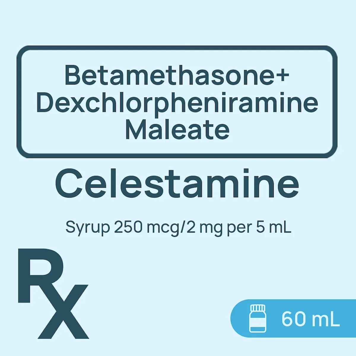 [10002721] Celestamine Syrup 250 mcg/2mg/5mL 60mL