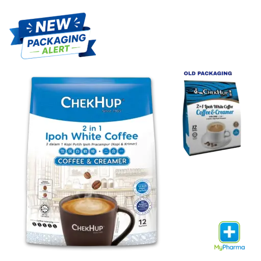 [10006638] Chek Hup 2-in-1 White Coffee - Coffee And Creamer 12's