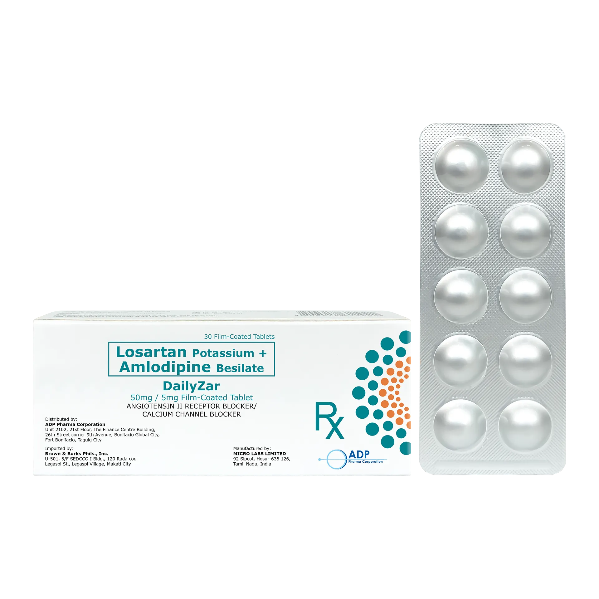 [10007986] Dailyzar Film-Coated Tablet 50mg/5mg