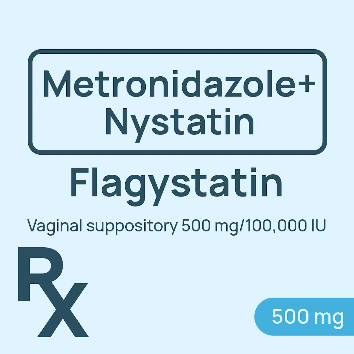 [10002986] Flagystatin Vaginal Suppository 500mg/100,000 IU