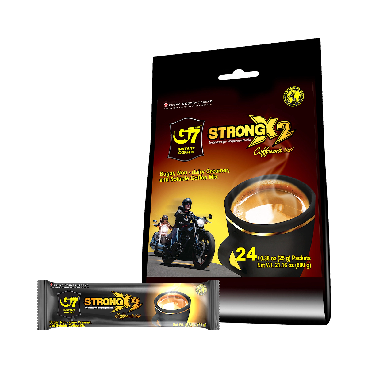 [10010394] G7 Strong X2 3 In 1 Instant Coffee Bag 24's