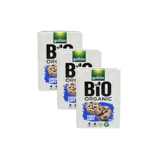 [B10008491] Gullón Bio Organic Choco Chips Cookie 250g (Bundle Of 3)
