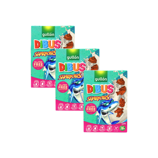 [B10007909] Gullón Gluten Free Dibus Sharkies Sin Gluten 250G (Bundle Of 3)