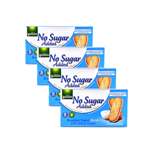 [B10003472] Gullón No Added Sugar Yogurt Sandwich Biscuit 220G (Bundle Of 4)