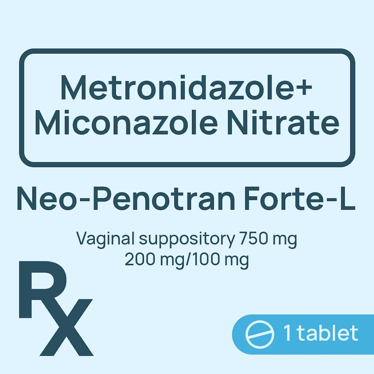 [10004177] Neo-Penotran Forte-L Vaginal Suppository 750mg/200mg/100mg